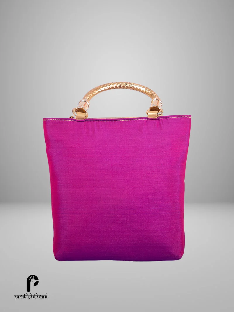 Chic and Classy: Yeola Purple Paithani Purse for Women