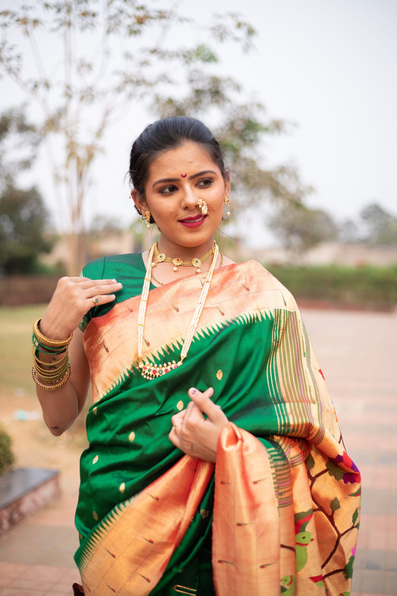 Nauvari Saree - 3 Ways of Maharashtrian Saree Draping | Nauvari saree, Maharashtrian  saree, Half saree designs