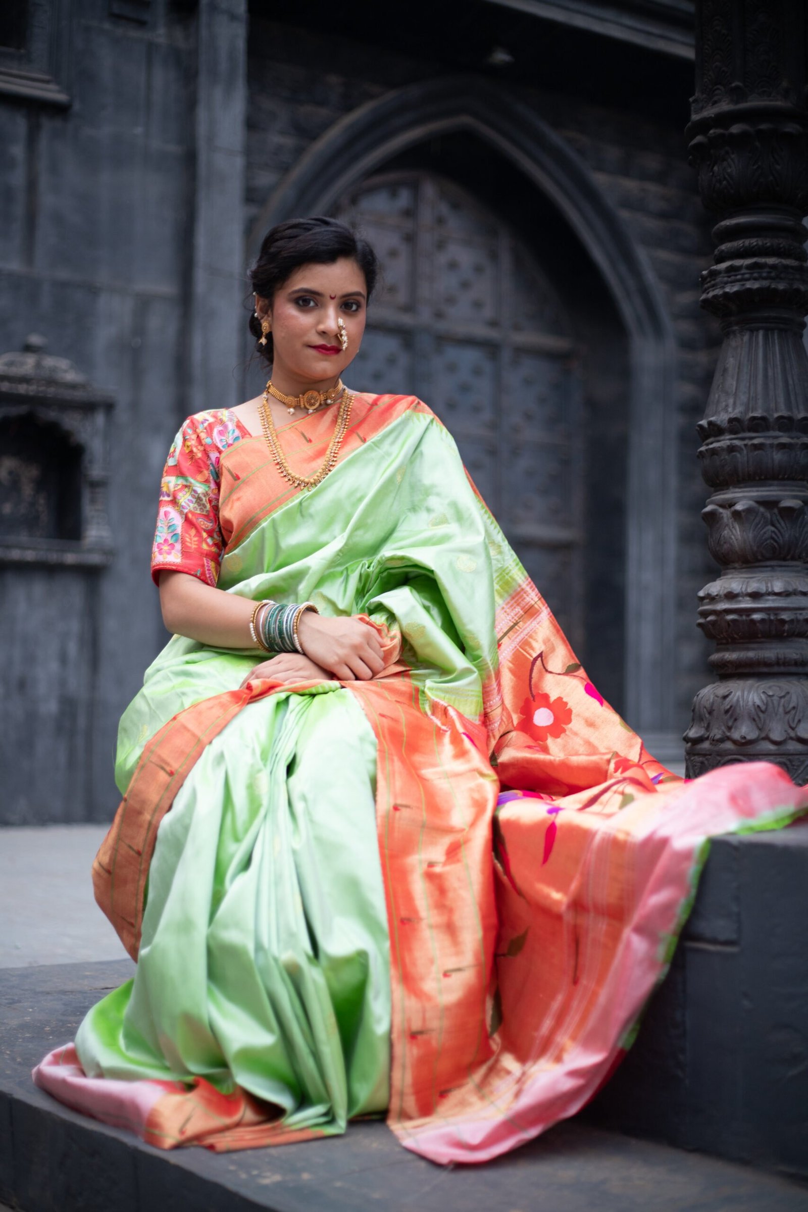 Bun Hairstyle With Saree - Threads - WeRIndia