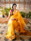 Yellow Meera Semi Paithani Saree