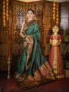 Green Kalanjali Semi Paithani Saree