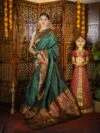 Green Kalanjali Semi Paithani Saree