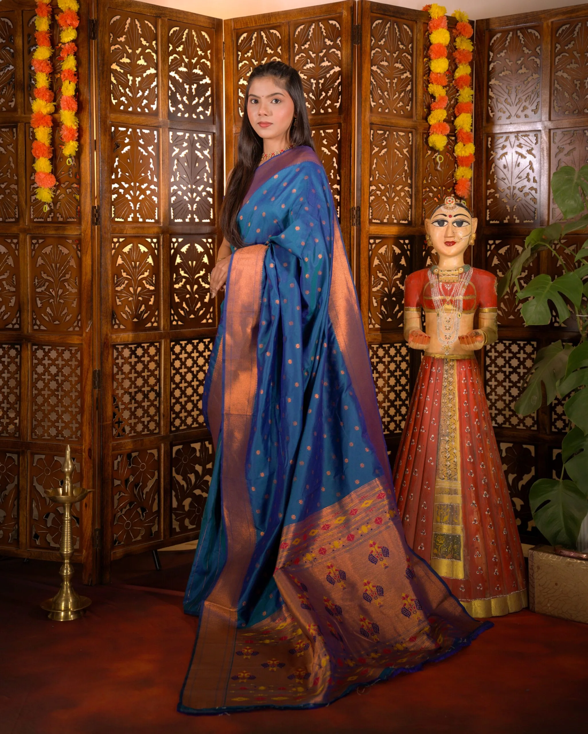 Blue Star Yeola Style Paithani Saree