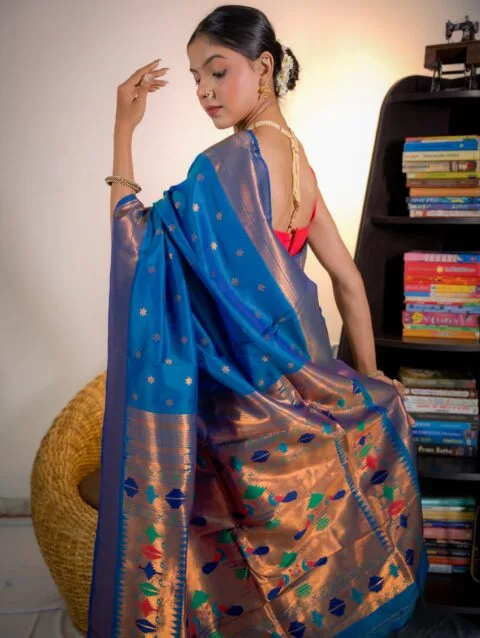 Blue Star Yeola Style Paithani