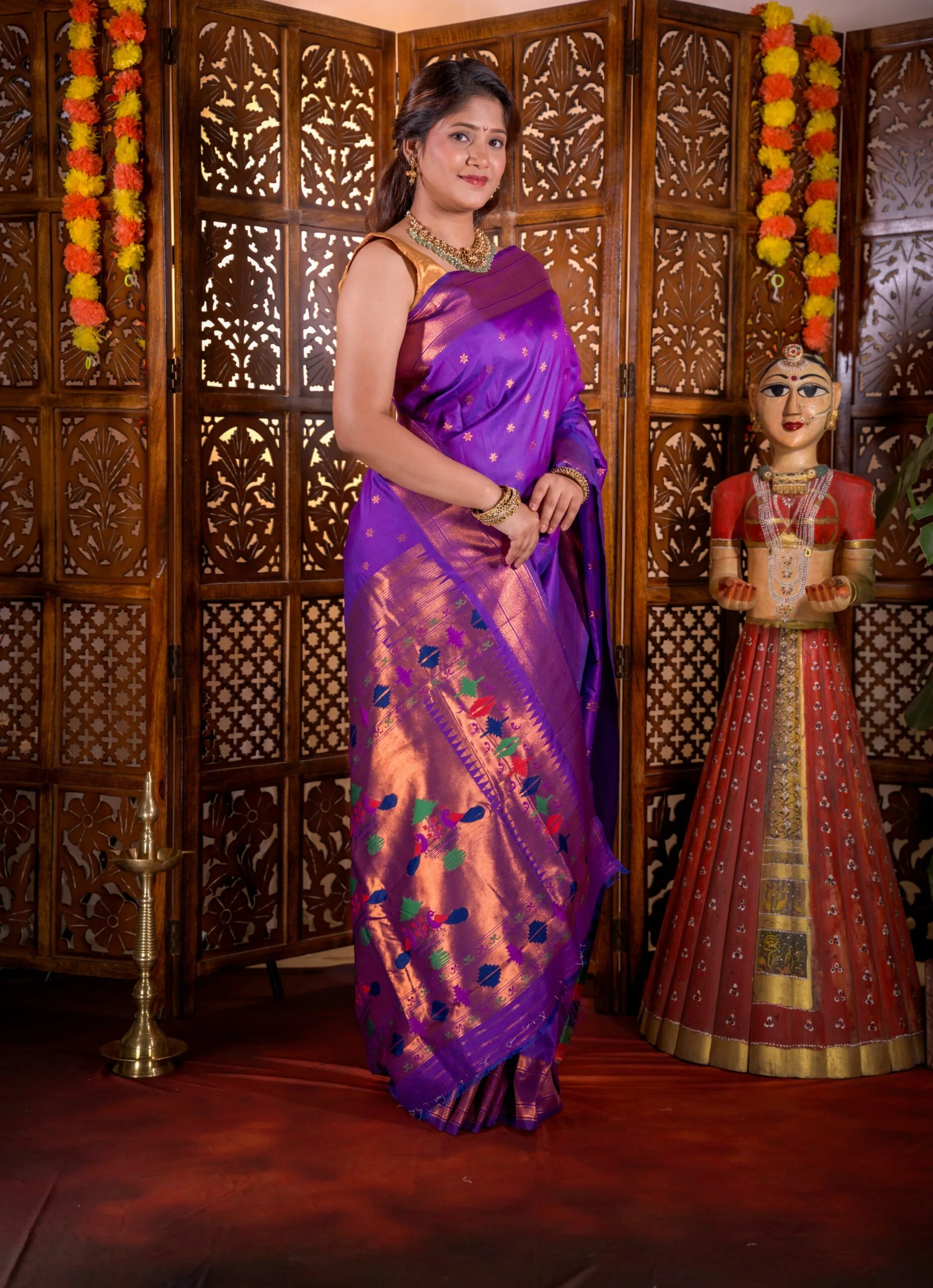 Purple Star Paithani Saree