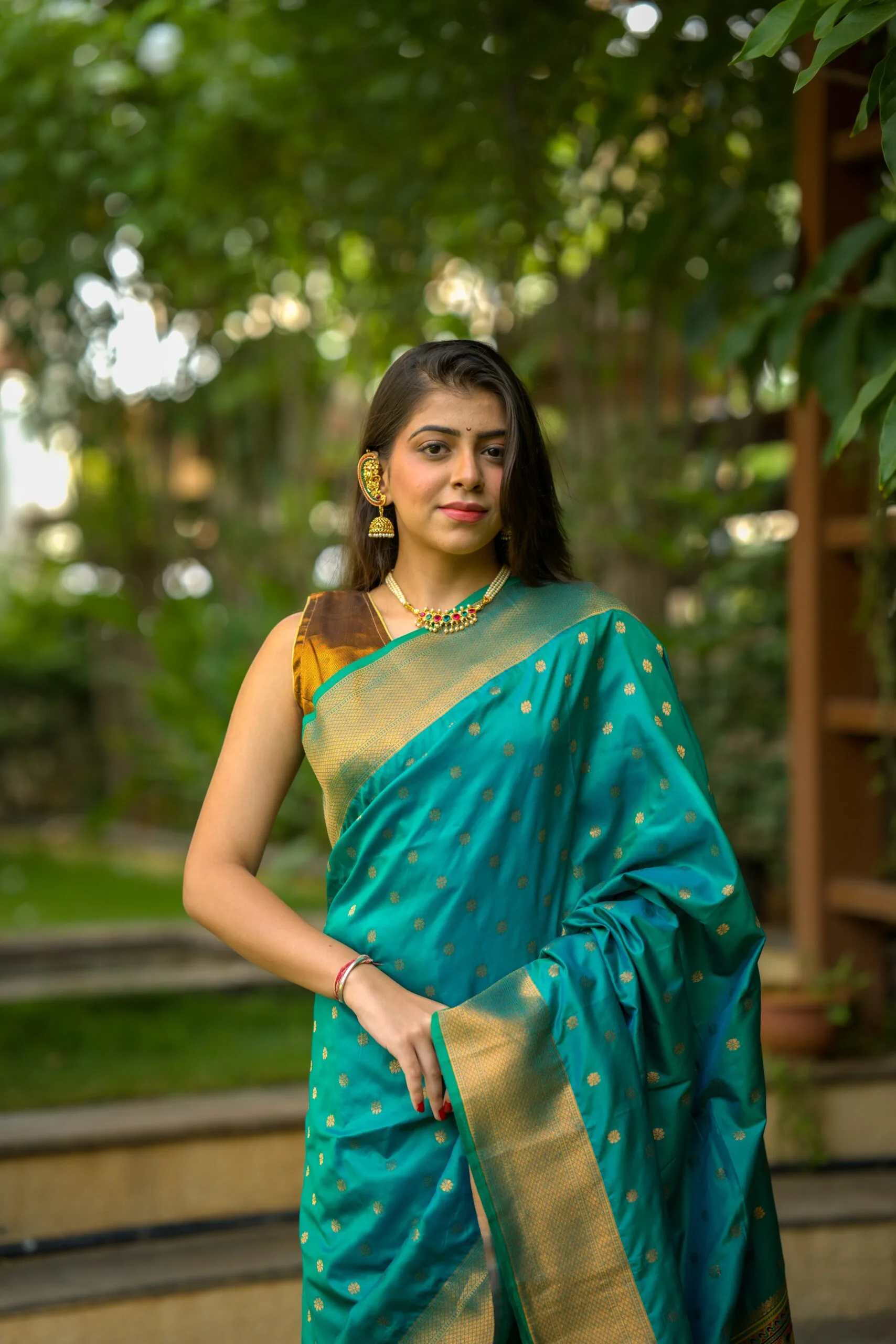 Green Kubear Paithani Saree