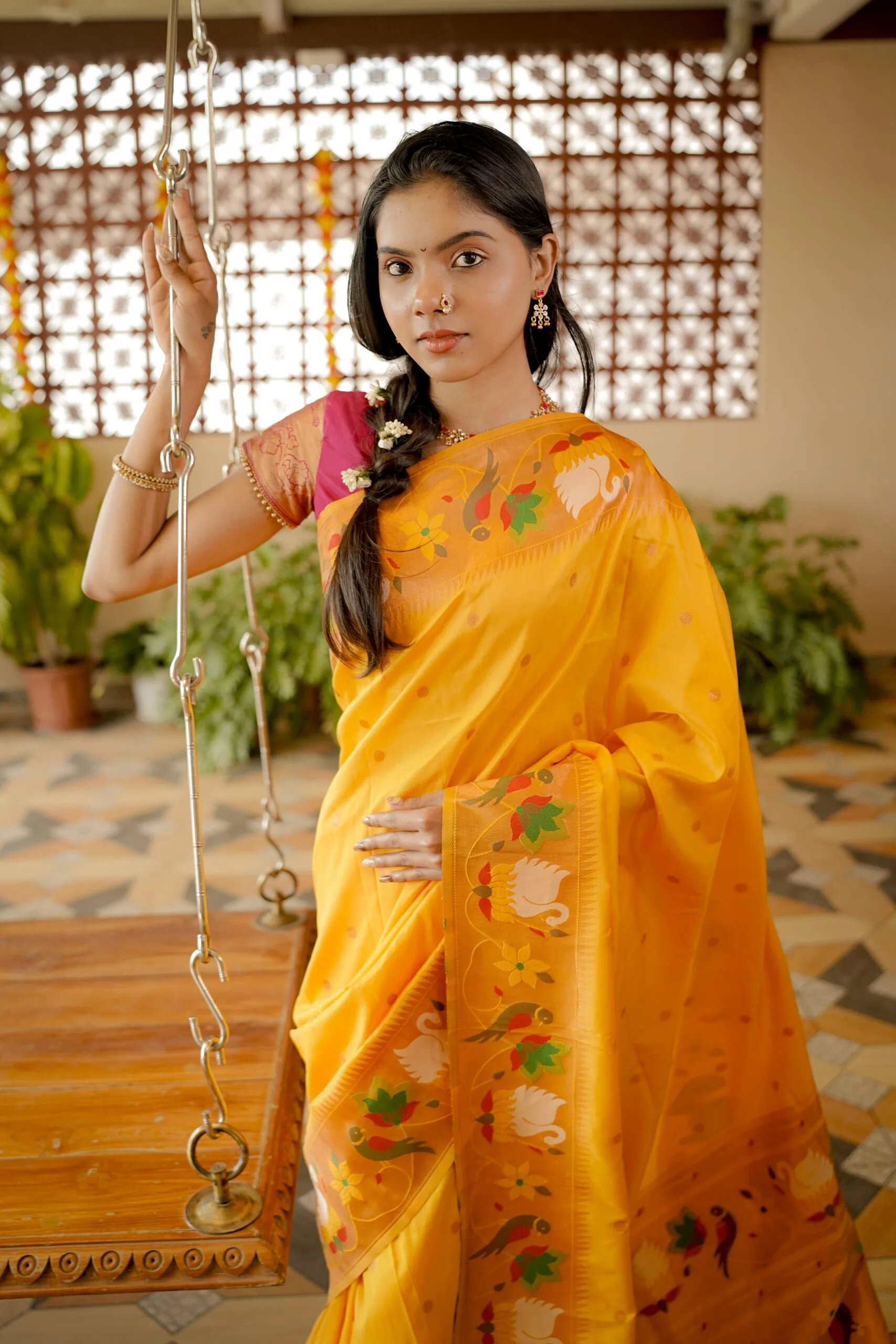 Yeola Yellow Meera Paithani