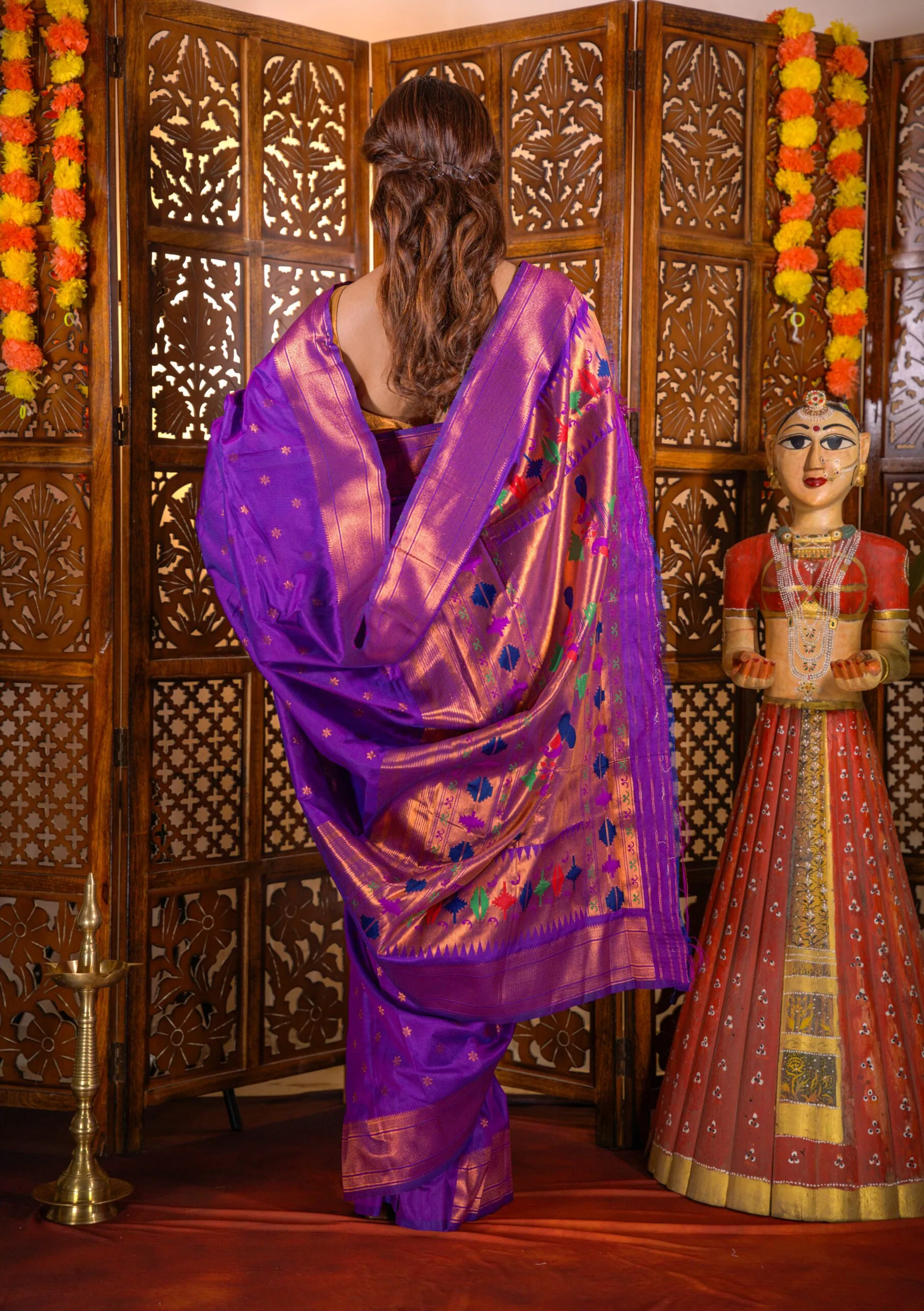 Purple Paithani by Pratishthani