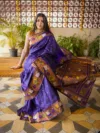 Purple Meera Semi Paithani Saree