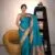 Turquoise Blue Semi Paithani Saree
