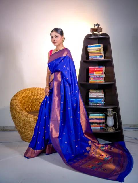 Blue Kalanjali Work Blouse