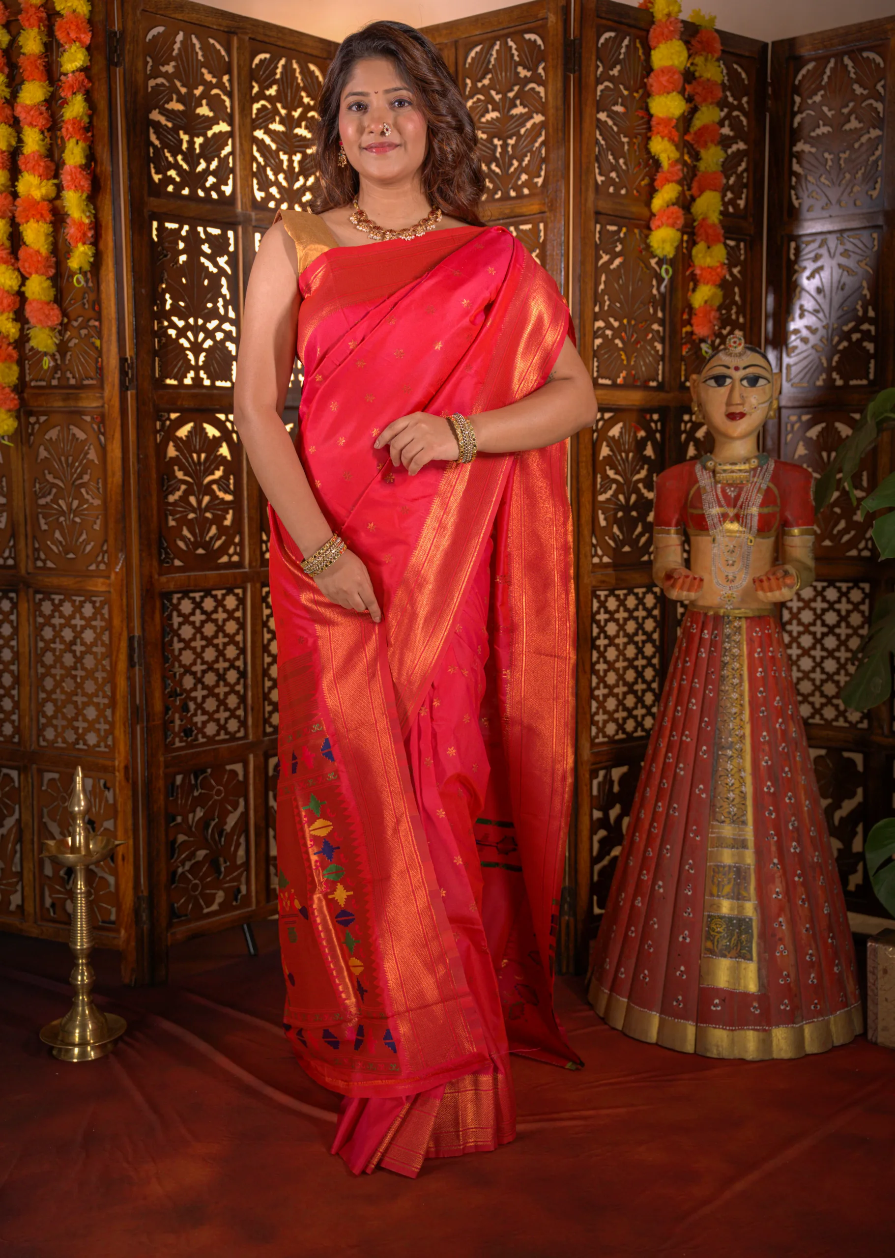 Yeola Red Star Paithani