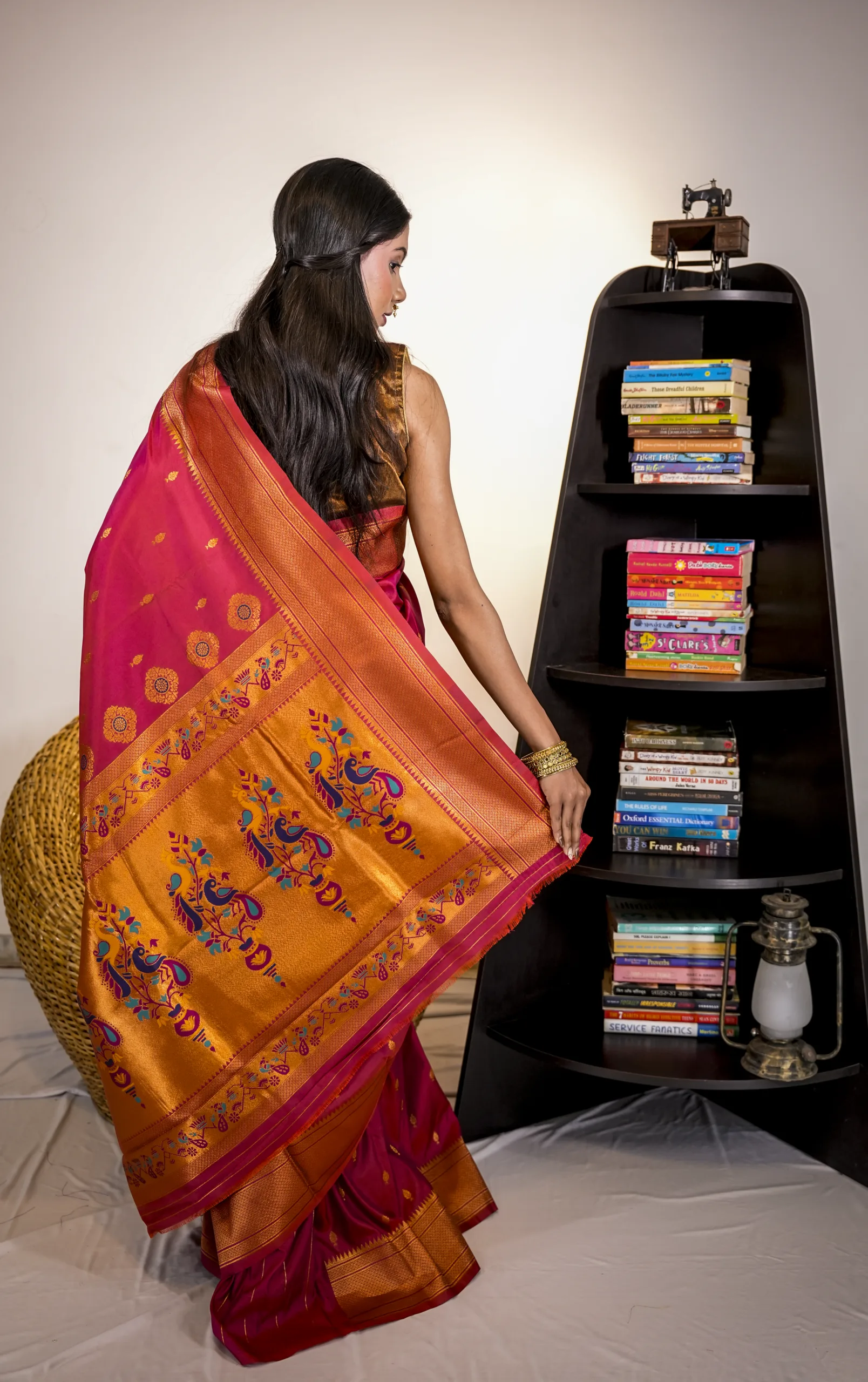 Yeola Magenta Kalanjali Paithani