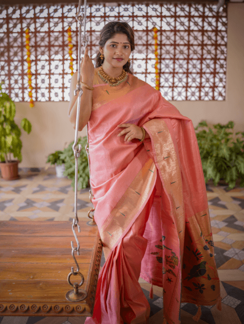 Pitch Kishori Paithani Saree