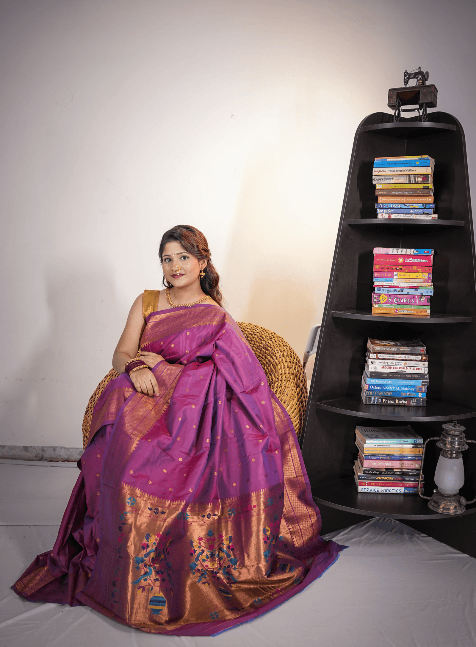 Purple Paithani by Pratishthani