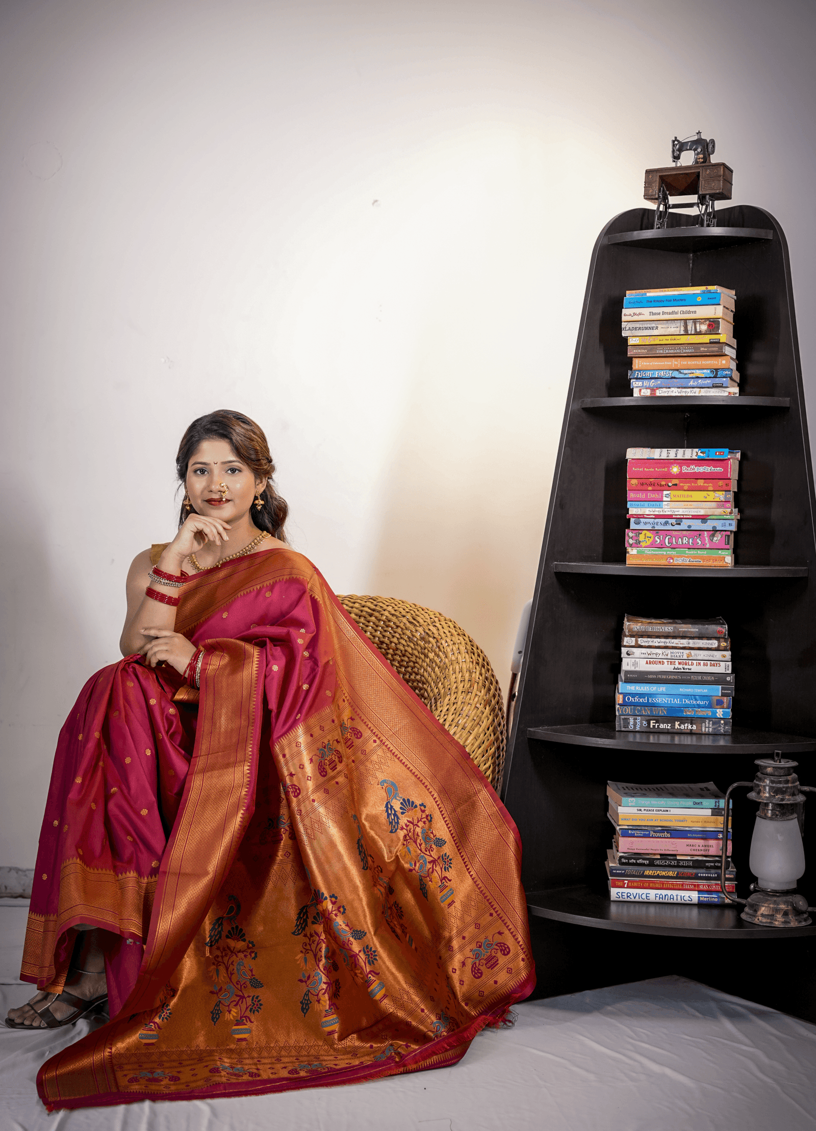 Yeola Magenta Paithani by Pratishthani